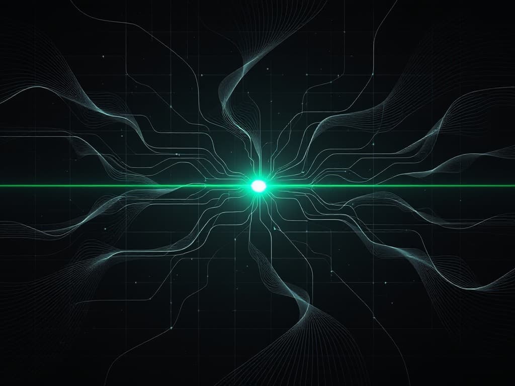 Abstract technical illustration for the article How to pair program with an AI coding agent