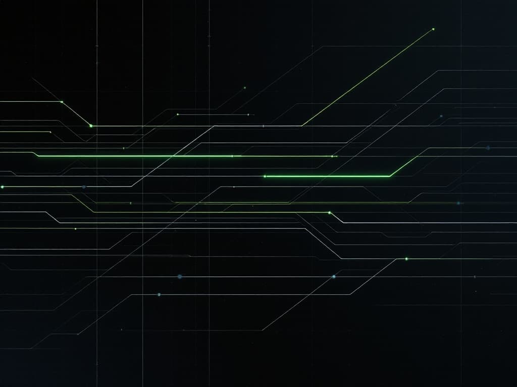 Abstract technical illustration for the article Measuring developer productivity with AI
